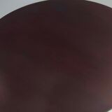 Vintage round ebonized walnut dining table mod. 522 by g. frattini for bernini
