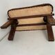 Vintage cowhide footrest