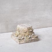Antique french marble corinthian capital pedestal