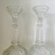 Pair of molded glass candle holders