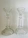 Pair of molded glass candle holders