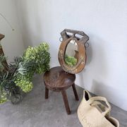 Brutalist handcrafted mirror "horse"