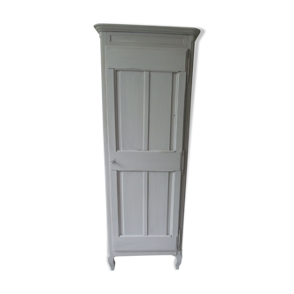 Bonnetière, wardrobe in patinated oak gray pearl waxed finish