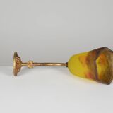 Glass paste wall light by Degue, circa 1920, Art Nouveau.