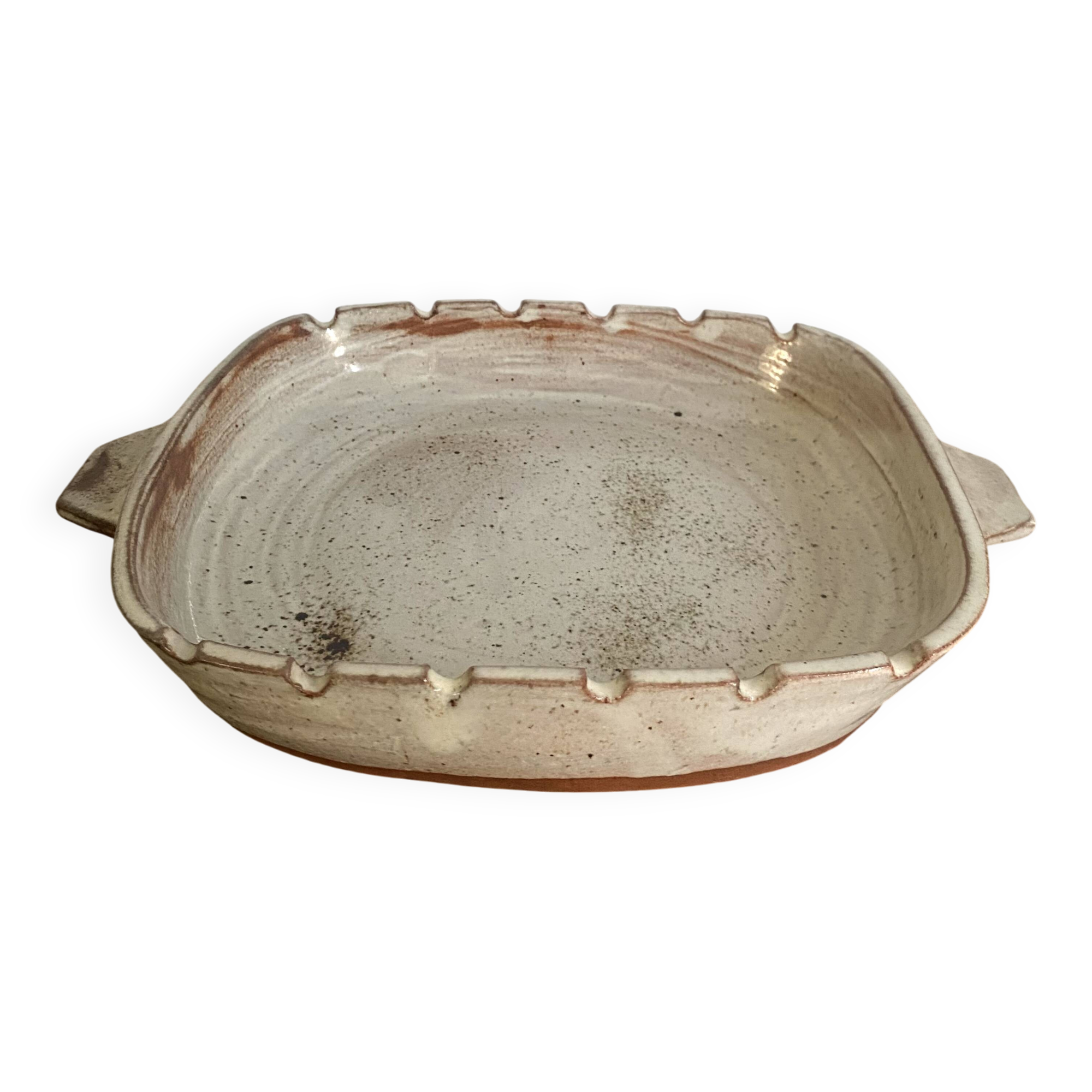 Glazed terracotta dish from the 1980s