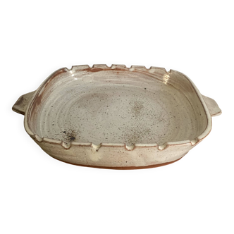 Plat terre cuite émaillée années 80