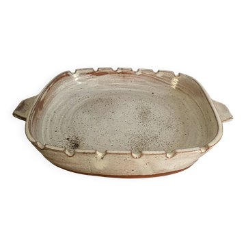 Plat terre cuite émaillée années 80