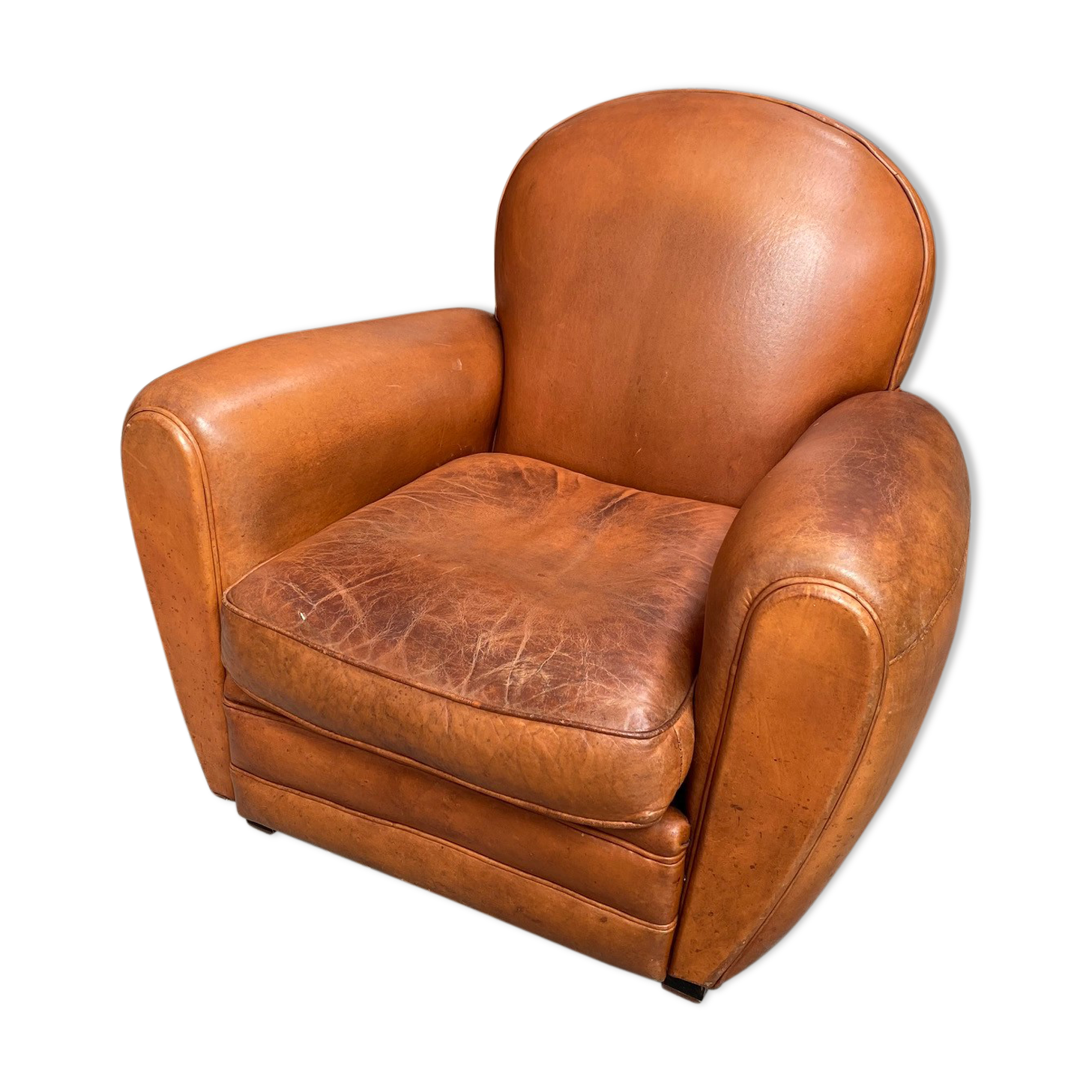Leather club chair