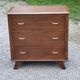 Vintage oak chest of drawers legs compass 3 drawers from the 50s