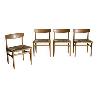 Set of 4 Borge Mogensen chairs