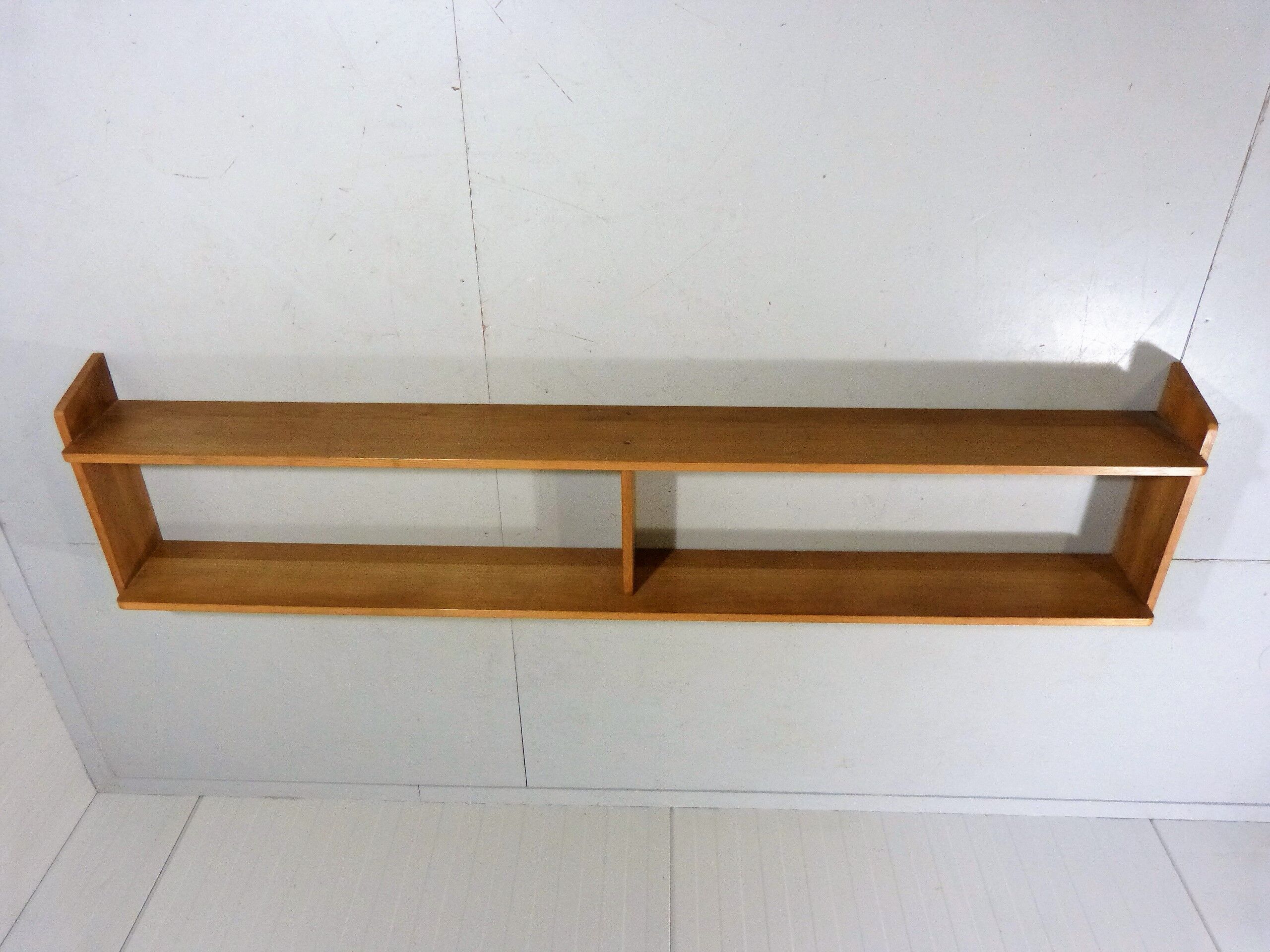 Beech wooden wall rack / book shelf, 1960’s