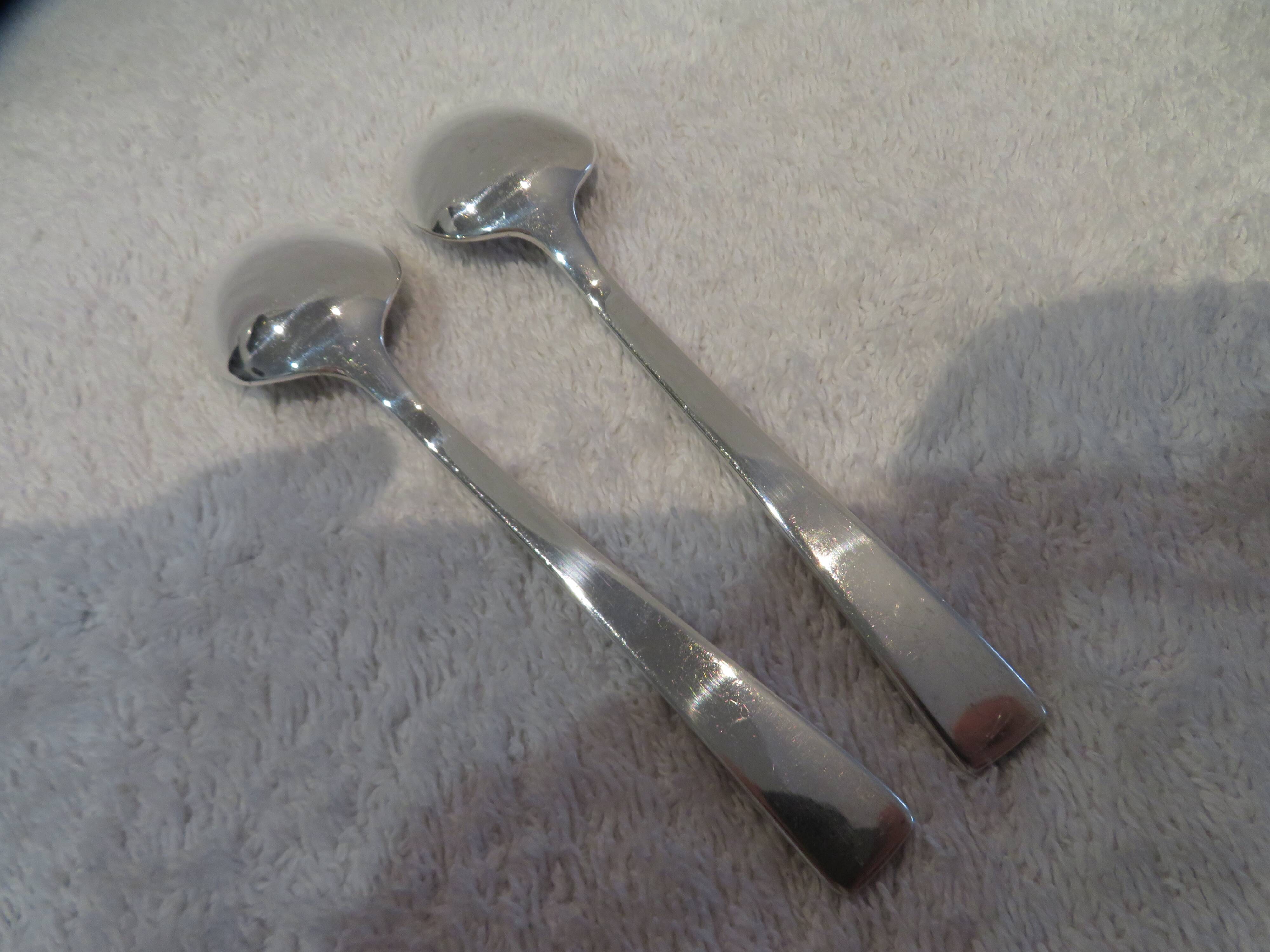 2 silver-plated teaspoons by Christofle Concorde, 13.6 cm