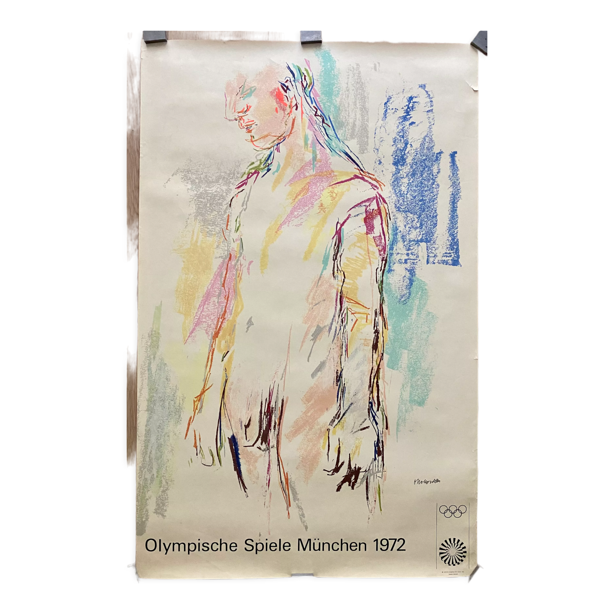 Oskar Kokoschka - original poster for the 1972 Munich Olympics - Olympia edition