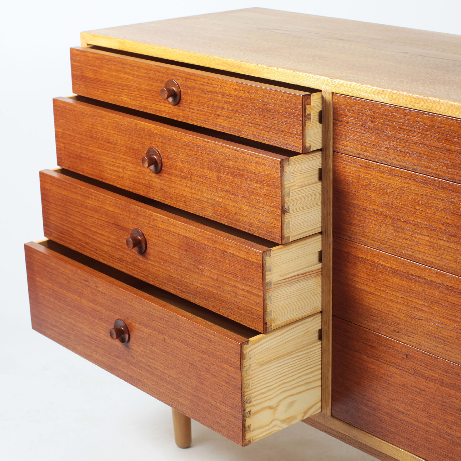 Borge Mogensen double teak and oak dresser for Karl Andersson's Brabohag Denmark 1960's