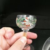 Service à liqueur en verre émaillé
