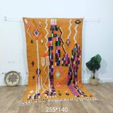 Azilal Berber rug in handmade wool 255 X 140 CM