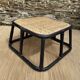 Pouf ou table basse d'appoint en rotin et cannage