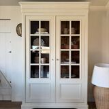 Oak and cherry display cabinet
