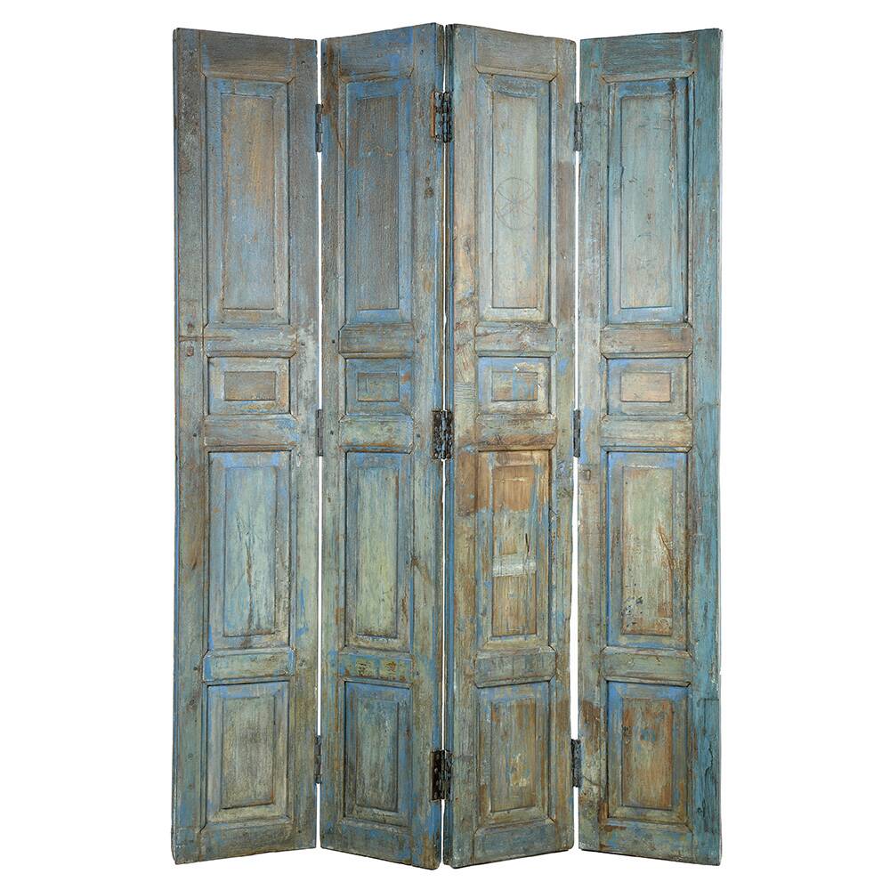 Old weathered teak screen