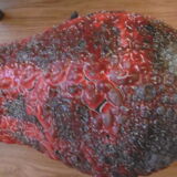 Red flake vase