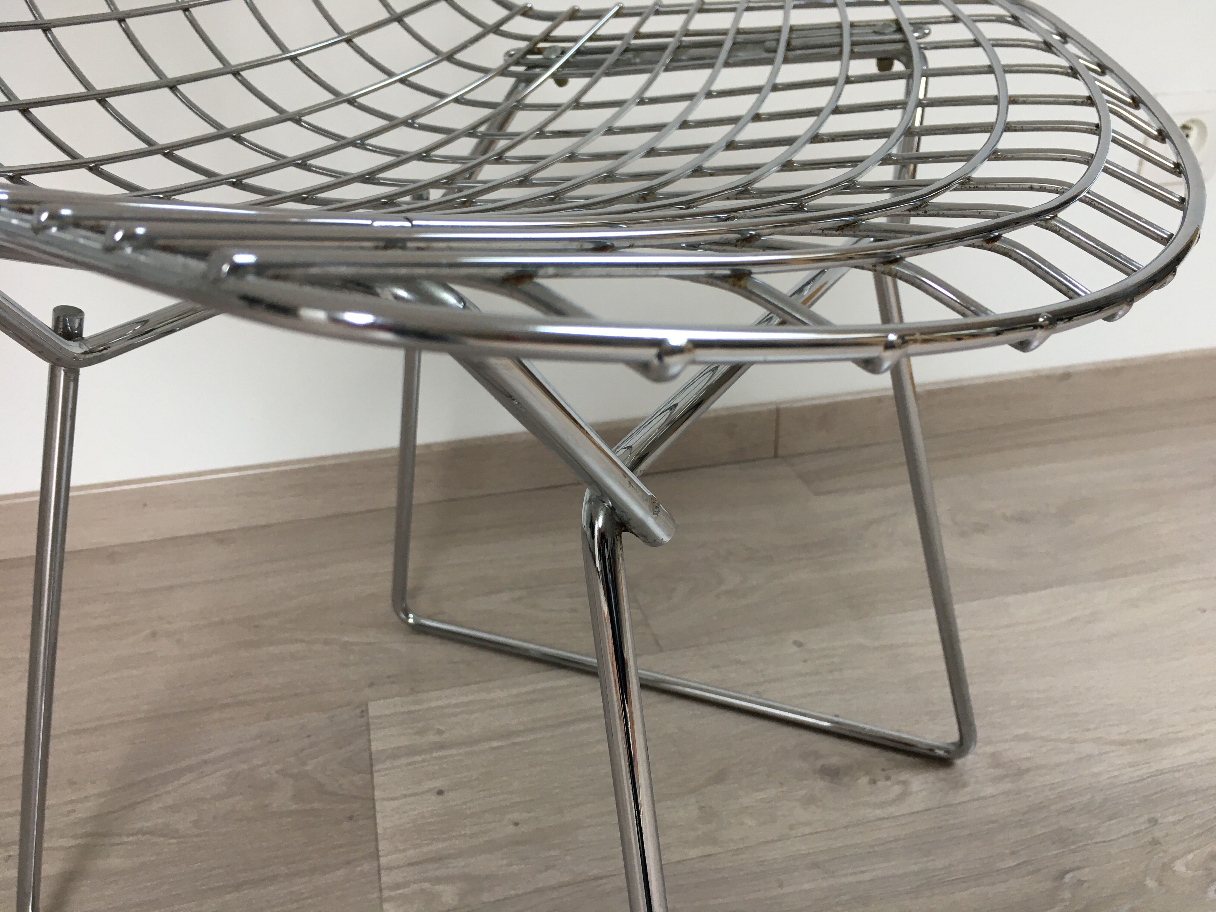 Set of chairs wire Harry Bertoia editions Knoll original 70s