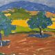 Svan Grandin (1906- 1982) Vintage Painting Landscape, signed