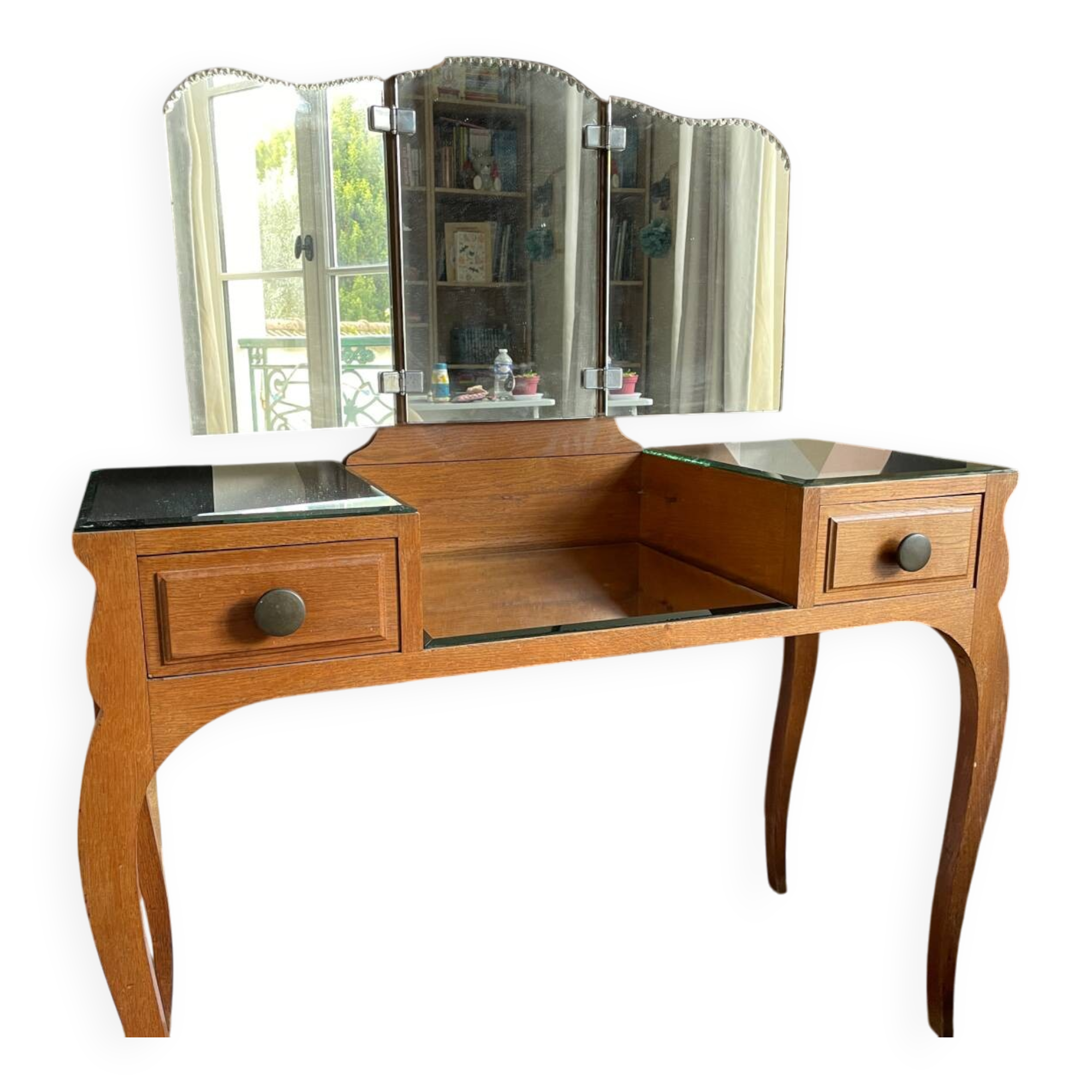 Mid-century hairdresser - triptych mirror