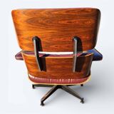 Burgundy Herman Miller Original Rosewood Eames Lounge Chair and Ottoman