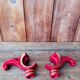 Art Deco ceramic candlestick pair