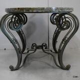 Marble and Forged Iron Low Table - 1950