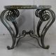 Table basse en marbre et fer forgé 1950