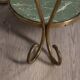 Vintage 1950s golden brass and glass coffee table Italian design