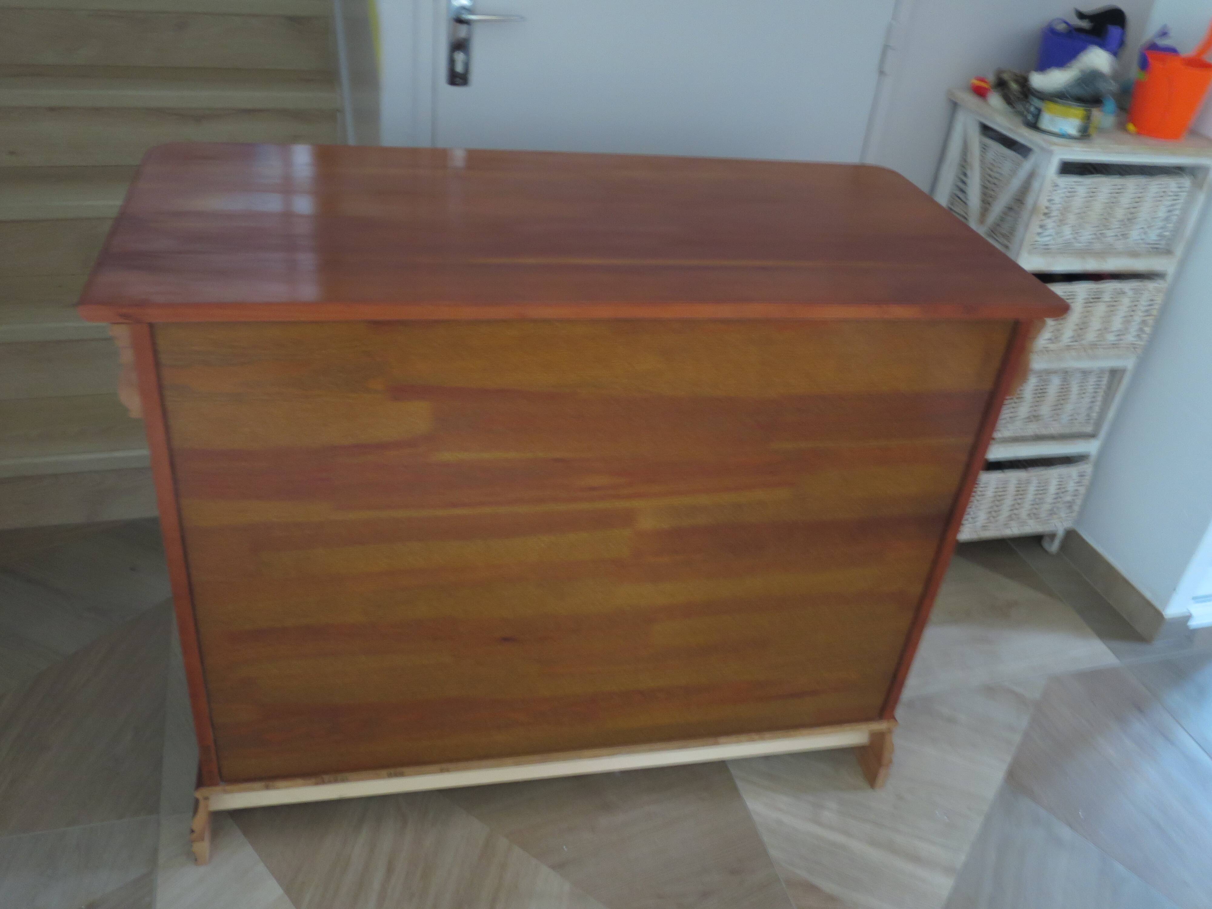 Cherrywood chest of drawers with ogee – 4 drawers – 80s – Louis Philippe style