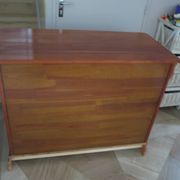 Cherrywood chest of drawers with ogee – 4 drawers – 80s – Louis Philippe style