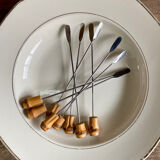 8 bamboo handle cocktail stirrers