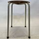 Vintage school stool, 1970s industrial design, Dutch minimalist