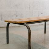 School bench grey metal