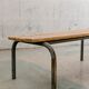 Banc d’écolier métal gris