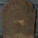 EIGHTEENTH CENTURY CAST IRON FIREPLACE PLATE REPRESENTING A WOMAN AND A WOLF