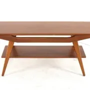 Table basse avec plateau réversible - teck mid-century moderne - design néerlandais