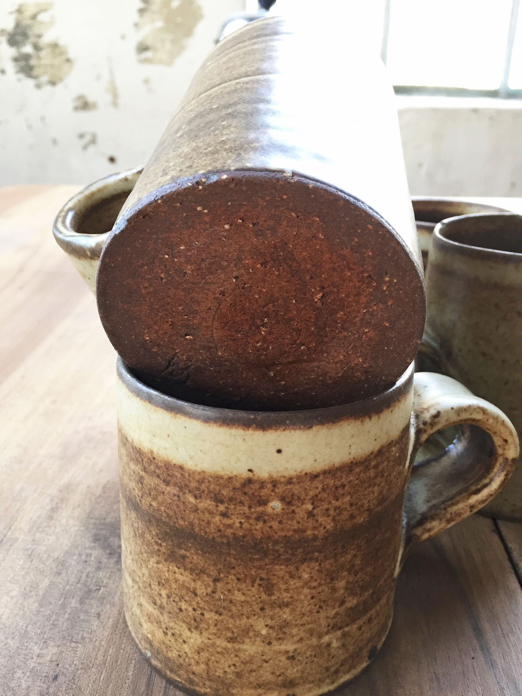 Lot 6 tasses grès