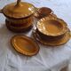 Ochre earthenware soup tureen/vegetable dish from Haute Provence