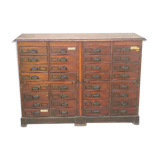Administration trade cabinet 32 varnished wood drawers