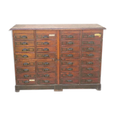Administration trade cabinet 32 varnished wood drawers