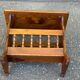 Vintage solid wood magazine rack side table — End table