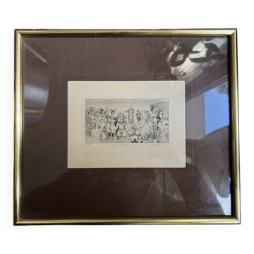 Etching by christian lepere “the good word”