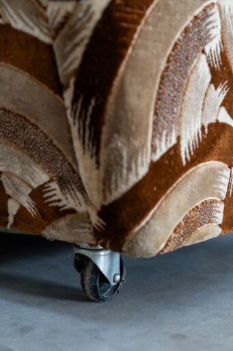 Canapé-lit 3 places avec 2 fauteuils, années 1970