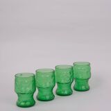 Verres en verre moulé x4