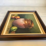 Tableau nature morte huile sur toile signée