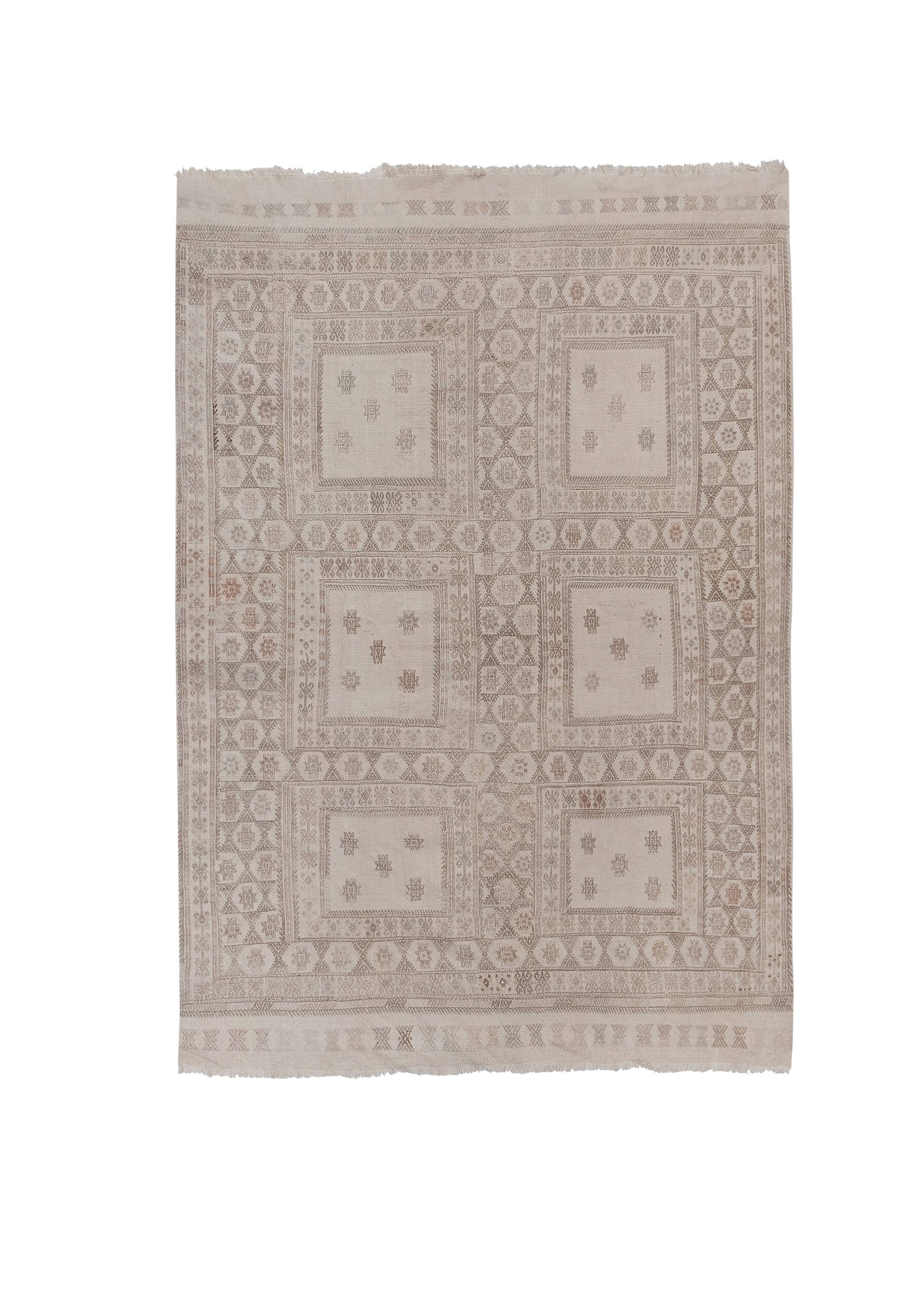 Vintage Turkish Oushak Handwoven Rug 150x214 cm